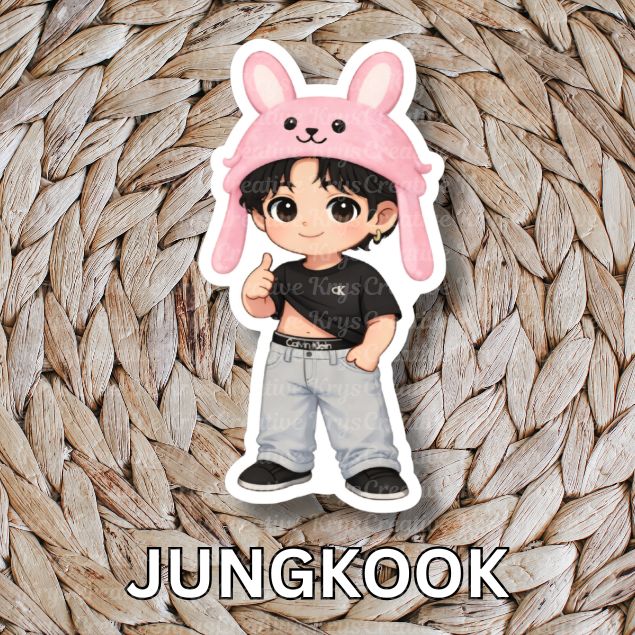 Bangtan Plush Hat Stickers (Freebie Packs)