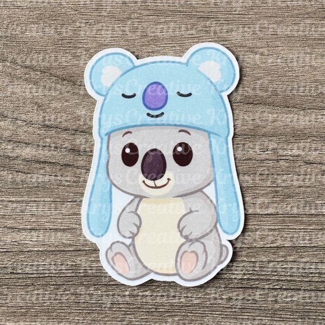 Bangtan Animal Plush Hat Stickers