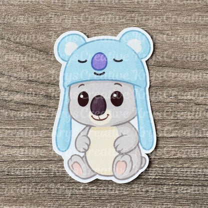 Bangtan Animal Plush Hat Stickers
