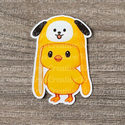 Bangtan Animal Plush Hat Stickers
