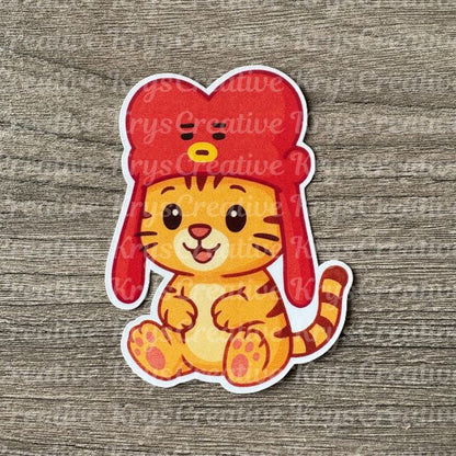 Bangtan Animal Plush Hat Stickers