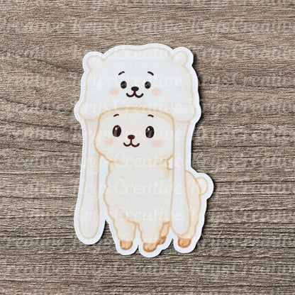 Bangtan Animal Plush Hat Stickers