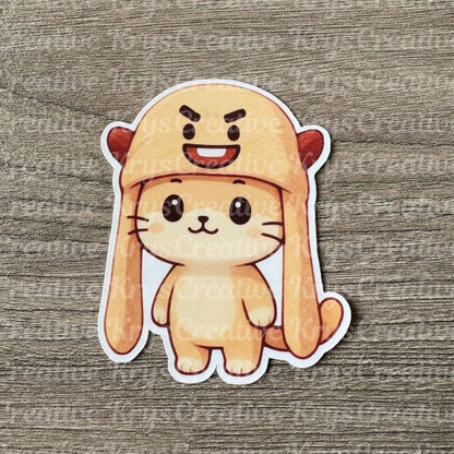 Bangtan Animal Plush Hat Stickers