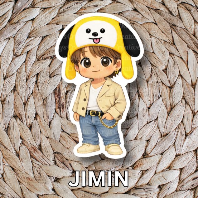 Bangtan Plush Hat Stickers (Freebie Packs)