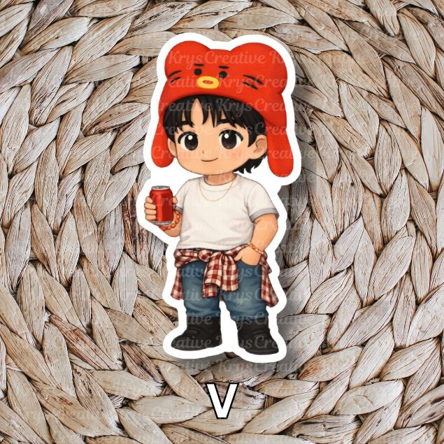Bangtan Plush Hat Stickers (Freebie Packs)