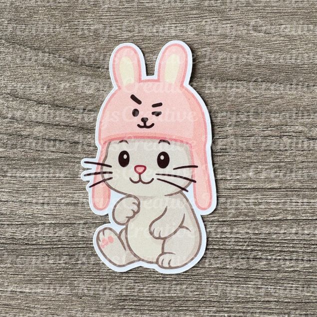 Bangtan Animal Plush Hat Stickers