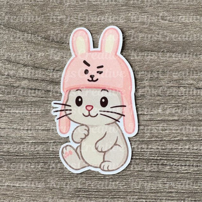 Bangtan Animal Plush Hat Stickers