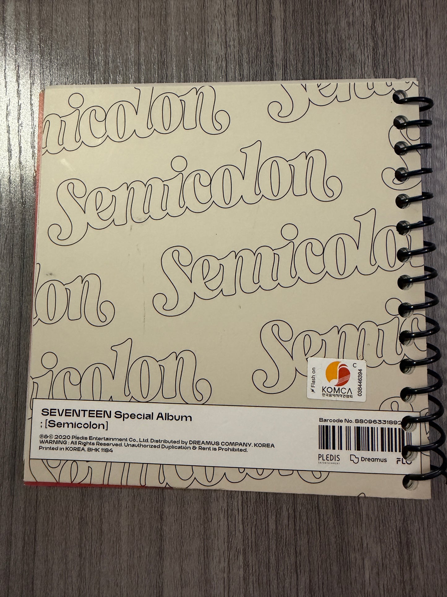 Seventeen "Semicolon" Notebook Ver. 1