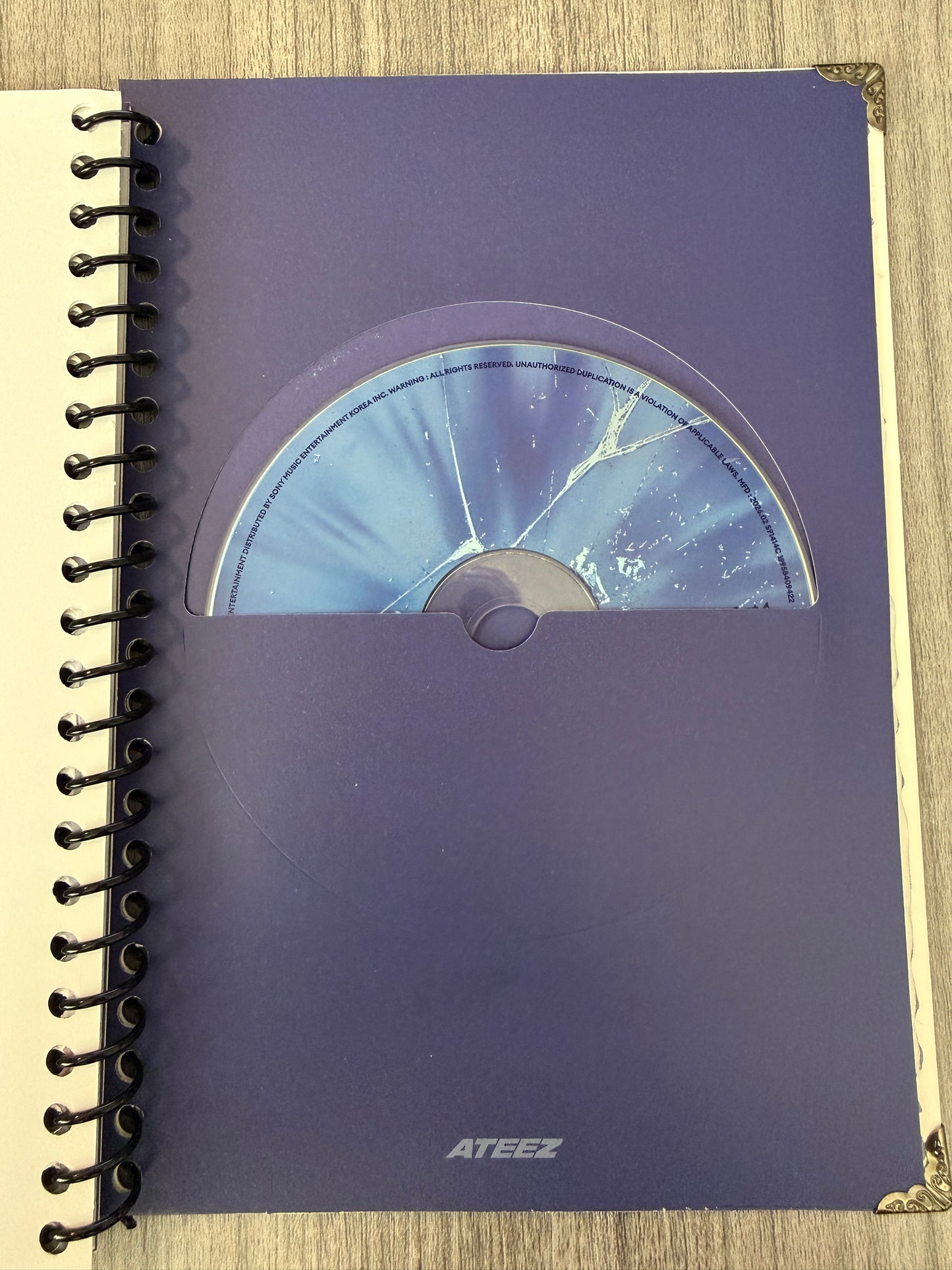 Ateez "Golden Hour: Part.4 (A Ver.)" Notebook (Includes CD)