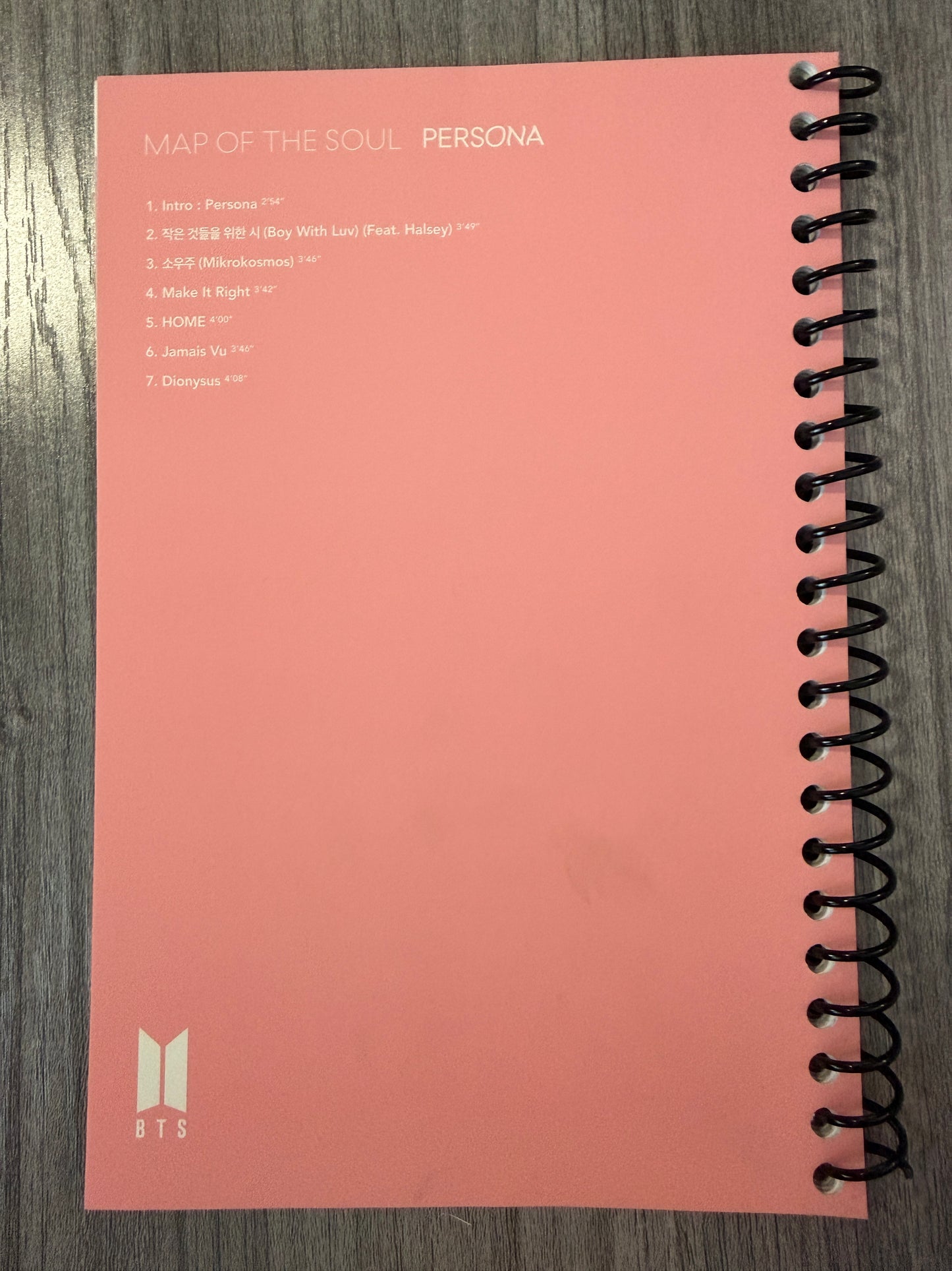 BTS "MAP OF THE SOUL : PERSONA" Notebook (Version 2)