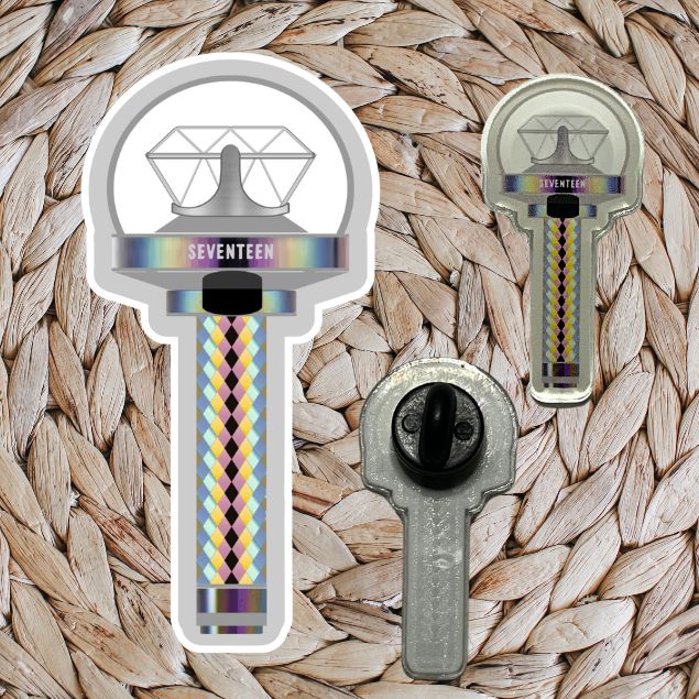 Seventeen Carat Bong Lightstick Acrylic Pin